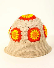 Load image into Gallery viewer, Flower Knit Crochet Hat
