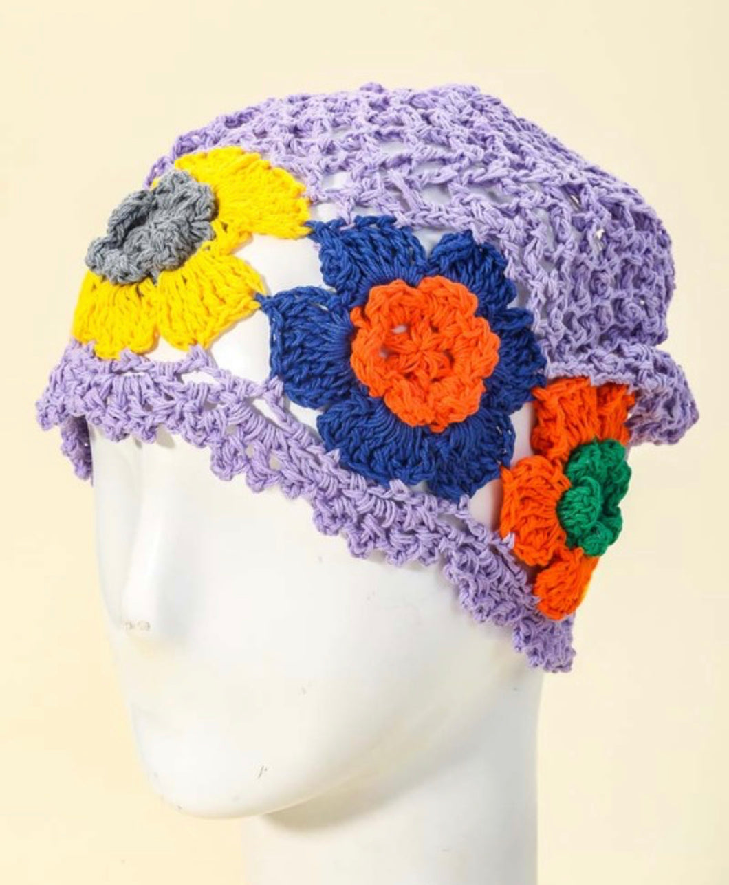 Flower Cutout Beanie Hat