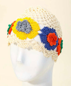 Flower Cutout Beanie Hat